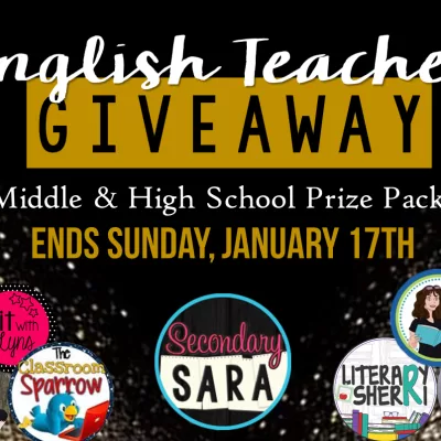 HUGE English Teacher Giveaway Hosted by Secondary Sara