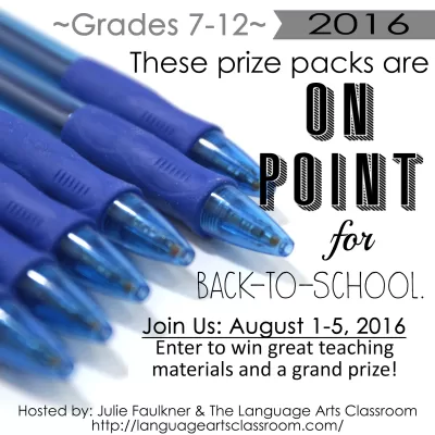 Secondary Back to School Giveaway- Prize Packs that are “On Point”