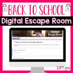 Back to School Digital Escape Room