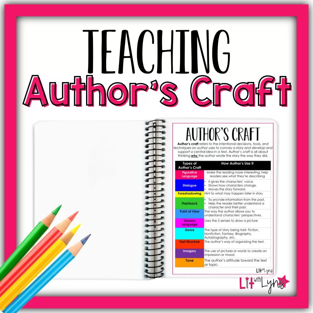 Author's Craft: 3 Ways to Teach in Middle School | Lit with Lyns